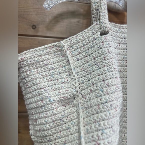 Handmade Knit Oversized Tote Bag Sturdy and Well Made! Market Shopping Bag - Picture 3 of 12